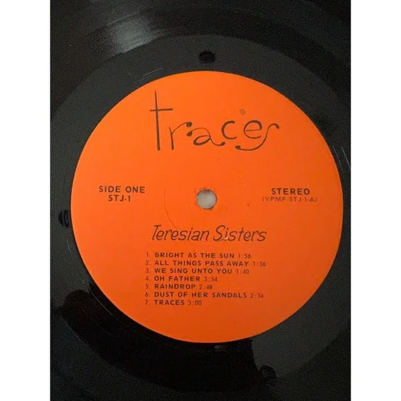 The Teresian Sisters Traces 1979 LP Audio American Studios STJ-1 Lyric Sheet VG+